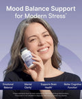 Woman holding a bottle of Lithium Orotate 10mg Trace Mineral Supplement For Daily Balance And Sharp Focus, Low-Dose Highly Absorbable Formula.