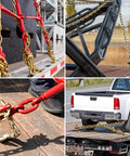 Tough As Nails Half Inch Tow Chain Clevis Grab Hook Two Pack G Seventy Forged Steel With Twelve K Working Load Limit used for trailer safety.