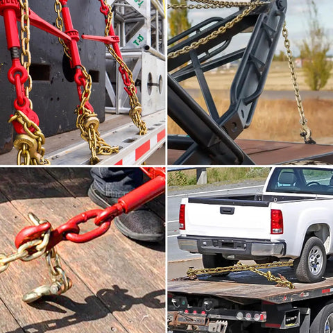 Tough As Nails Half Inch Tow Chain Clevis Grab Hook Two Pack G Seventy Forged Steel With Twelve K Working Load Limit used for trailer safety.