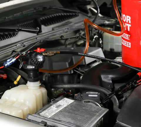 Cooling System Refill Kit for Easy Leakage Testing and Quick Coolant Change, DIY Friendly, Works With Most Radiators and Bottlenecks, Includes Clear Hose, Universal Cone Adapter, and Five Bushings for Fast, Visible Diagnostics