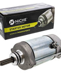 Beefed Up Starter Motor Assembly 4014037 for Polaris Ranger RZR 900 XP Turbo General 1000 with box and motor shown