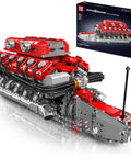 Mould King V12 Engine Model Kit That Runs With Battery And Gearshift, motorized car building blocks set for adults, 3472+ pieces