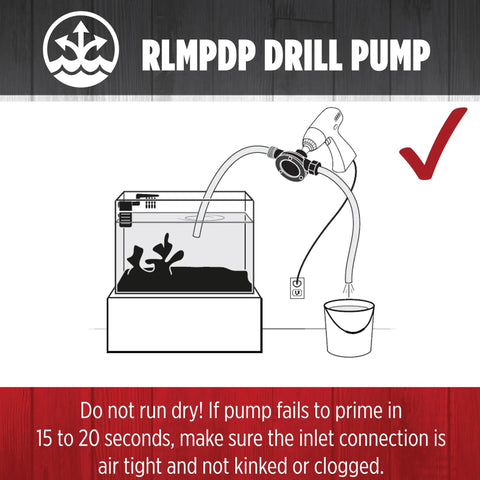 Diagram of Drill Powered Transfer Pump For Quick Liquid Moves, 154 GPH Black, Garden Hose Ready, Aquarium setup
