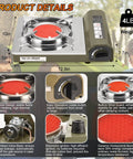Dual Fuel Camp Stove With Infrared 8000 BTU Butane And Propane Portable Gas Stove Windproof Single Burner detail view
