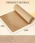 Eco Friendly Honeycomb Packing Paper Roll 15 Inch By 131 Feet Perforated Cushion Wrap for Moving and Shipping Fragile Items