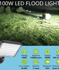 Ultra Bright Outdoor Led Flood Light With Knuckle Mount And Plate Included 14000 Lumens 1000W Equivalent lighting field