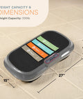 Waver Vibration Plate Exercise Machine With High Intensity Full Body Vibration, dimensions 27x15x6 inches, with loop bands