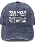 Funny Things I Do In Spare Time RV Camper Hat For Women Washed Look Practical Outdoor Cap Great Gift For Travelers And Campers