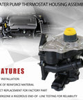 Water Pump Thermostat Housing Assembly 06L121011B Replacement Fits Audi A3 A4 A5 S3 TT and VW Golf Beetle Passat 1.8T 2.0T