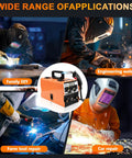 Super Tough 3-In-1 Mig Stick Welder With Lift Tig And Flux Core For Metal Repair And DIY Projects Featuring Smart Sync Control LED display during engineering, car, farm tool, and DIY work.