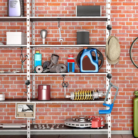 Heavy Duty Fridge Magnet Hooks Hold Like Crazy For Cruise Cabins And Kitchen Organization Six Pack, used to organize tools on a shelf.