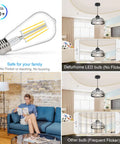 Comparison of Vintage Edison Style LED Filament Bulbs 60W Equivalent 4000K Daylight White High CRI 95 ST58 and standard bulb