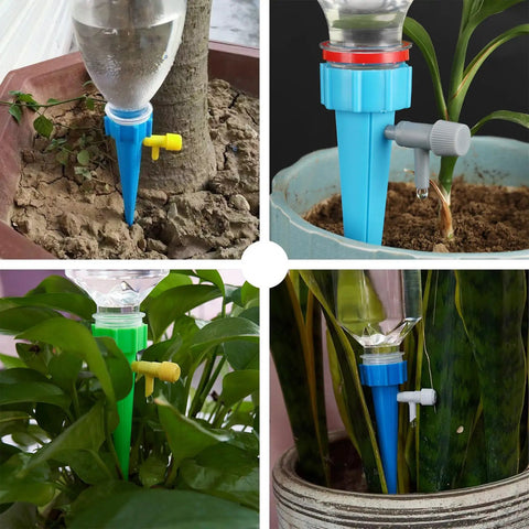 Self Watering Plant Spike Kit For Indoor Plants With Automatic Watering System And Adjustable Flow Slow Release Drip Valve 22 Piece Set