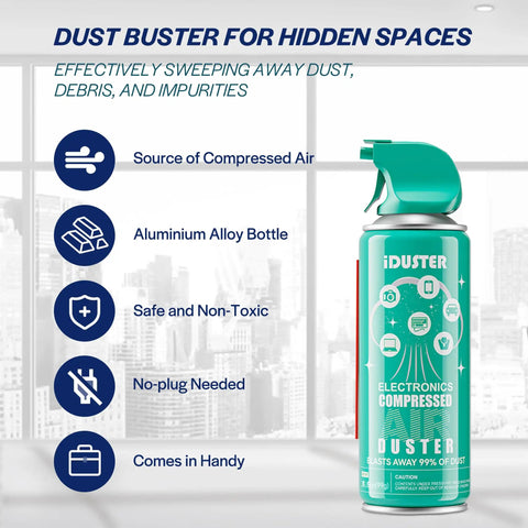 Powerful Air Duster For Computers And Keyboards Compact 3.5oz Can Quick Dusting For Tight Corners Easy Cleanup For Desktops Laptops
