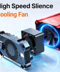 High Speed Silence Cooling Fan next to 300W Car Power Inverter, ideal for keeping devices cool during use on the go.
