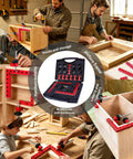 Heavy Duty 4 Pc Aluminum Corner Clamps Perfect For Precise Woodworking Projects With Rust Proof And Durable Construction For Easy Right Angle Jigging in use for furniture building.