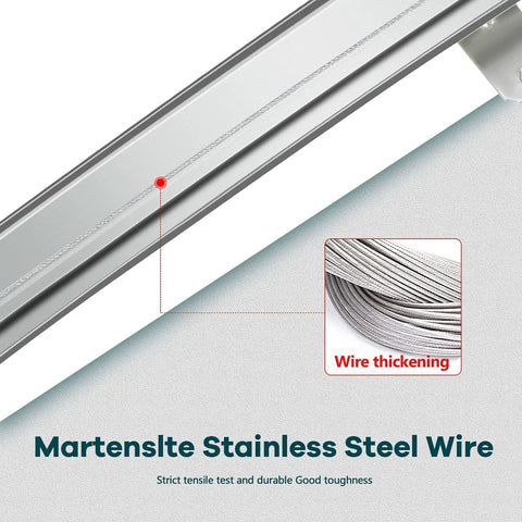 Close-up of martensite stainless steel wire on Rear Right Power Window Regulator With Motor For 2001 2002 2003 2004 Jeep Grand Cherokee