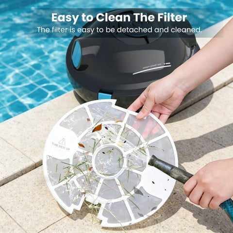 Cleaning filter of Cordless Robotic Pool Cleaner With Dual Suction And Ultra Long Battery Life, Automatic Pool Vacuum.