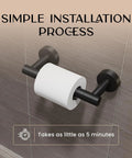 Matte Black Toilet Paper Holder 2 Pack Wall Mount Modern Roll Rack For Bathroom No Slip Design Keeps Roll From Slipping
