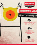Boomslang AR500 Steel Shooting Gong Target 0.5 Inch Thick 9.5 Inch Diameter With Stand And Hanging Hardware