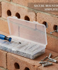 Nylon Wall Plug And Screw Anchor Kit For Drywall Hollow Brick And Foam Block in use with open case and screwdriver