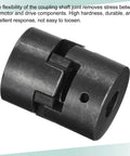 Flexible Coupling Shaft 16mm To 19mm Bore, 51mm Long, 44mm Outer Diameter, shown in black 45 Steel with slot visible.
