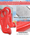 Heavy Duty Container Lifting Hook With 45 Degree Secure Alignment System L And R Indicators Forged Alloy Steel Construction Red