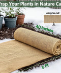 40 Inch Wide Burlap Fabric Roll By The Yard Natural Jute Garden Material for planting and DIY projects outdoors