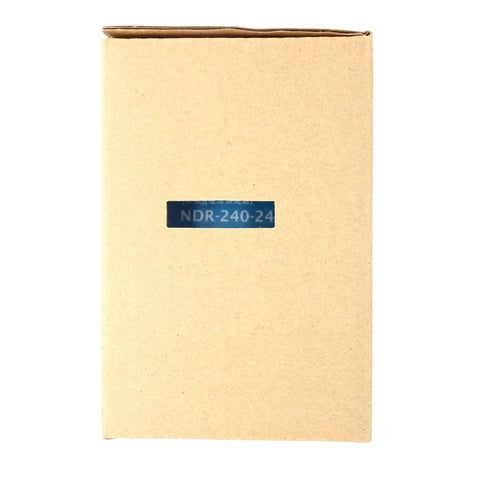Cardboard packaging of Industrial DIN Rail Power Supply 24V DC 10A 240W With Wide Input 90 To 264 VAC And 124 To 370 VDC AC DC Single Output Active PFC