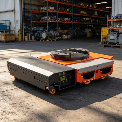 Heavy Duty Electric Transfer Cart Works Like A Charm As A Trackless Loading Platform with industrial rotating turntable.