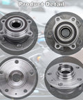 Two Front And Rear Wheel Hub Bearing Assemblies 513253 Direct Replacement Kit for VW Beetle Golf Jetta Passat Tiguan and Audi