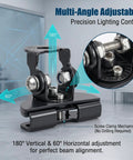 Heavy Duty LED Light Bar Mounting Bracket For Off Road Trucks And SUVs showing adjustable angles and screw clamp.