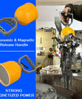Powerful Magnetic Pickup Tool With Quick Release Lifter collecting metal scraps in workshop