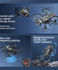 Ultra Light 1S Brushless Whoop FPV Drone For Indoor Freestyle 80mm Micro Quadcopter with sturdy frame and remote pairing