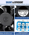 Upgraded Refrigerator Evaporator Fan Motor Replacement For Multiple Refrigerator Models Wr60x10341 Wr60x26030 close-up