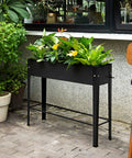 Raised Garden Bed With Legs Elevated Metal Planter Box For Outdoor Use Yard Ready Standing Garden Stand With plants