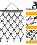 Chain Drag Harrow For ATV And UTV, 5 Foot Wide By 4.5 Foot Long With Half Inch Tines, features steel alloy and powder coating