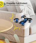 2 In 1 Mini Indoor Drone For Kids With Land And Fly Modes 3D Flips Auto Hover RC Quadrocopter with protective propeller in living room