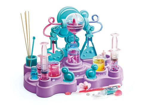 Perfume Lab Kit For Kids Ages Eight And Up With Cosmetic Chemistry Lab And Makeup Making Set For Girls Real Scent Experiments And Cream Formulation Fun STEM Toy, purple lab set