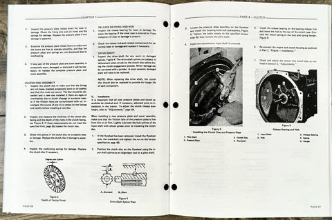 Ford 1000 Tractor Service Manual For DIY Repair And Overhaul Workshop Tech Guide Factory OEM Authored Maintenance And Parts Information Operators Manual Quality Reprint For Easy Home Mechanic open clutch repair pages