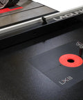Pro Grade Aluminum Tabletop Router Lift on Laguna workbench with smooth surface and 9 1/4 x 11 3/4 inch router plate.
