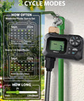 Programmable Garden Hose Water Timer for Outdoor Irrigation with LCD and Brass Connector, Two Cycle Modes Display