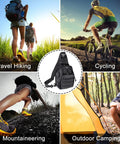 Rugged Waterproof Tactical Backpack With MOLLE Sling Cross Body Chest Bag For Outdoor Use And Everyday Carry, hiking, cycling collage