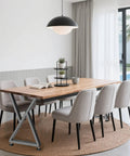 Heavy Duty Metal Table Legs 28x17.7 Inch Industrial X Frame For DIY Dining Table Base in modern dining room setup