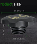 Engine Oil Filler Cap Direct Replacement For 1994-2006 Jeep Wrangler Grand Cherokee Chrysler Dodge Ram 1500 2500 3500 04648831AA Sealed Dust And Moisture Protection For Clean Oil showing size dimensions.