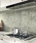 Peel And Stick Marble Contact Paper For Countertops Waterproof Vinyl Self Adhesive Liner In Green Marble Pattern Removable on kitchen backsplash