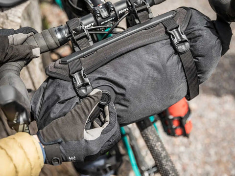 Front Loader 8L Waterproof Handlebar Bike Bag for Bikepacking With Removable Dry Bag Quick Release Mounts Air Release Valve Built Tough