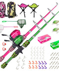 Two Pack Kids Telescopic Fishing Rod Set With Tackle Box And Net Portable Grab And Go Beginner Gear For Ages Five To Ten Easy