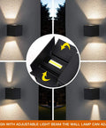 Hands Free Sensor LED Dusk To Dawn Outdoor Wall Light 20W Adjustable Aluminum Sconce 3000K Warm White IP65 Waterproof