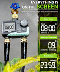 Two Zone Sprinkler Timer With Brass Inlet And Outlet For Garden Hose All In One Watering System With digital display